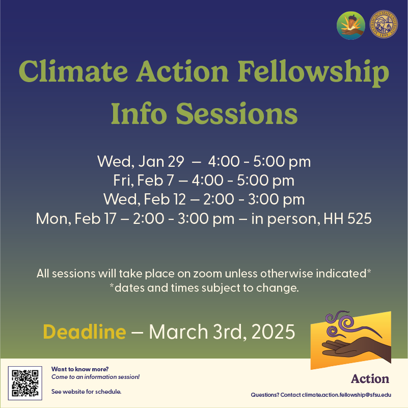 SFSU climate Hq climate action fellows info sessions