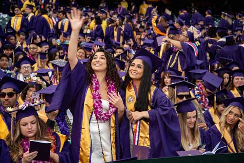 students graduating