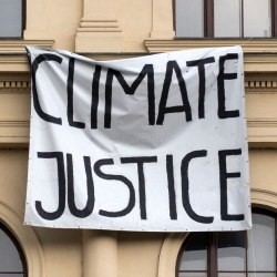 climate justice banner